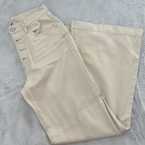 Beige High Rise Jeans